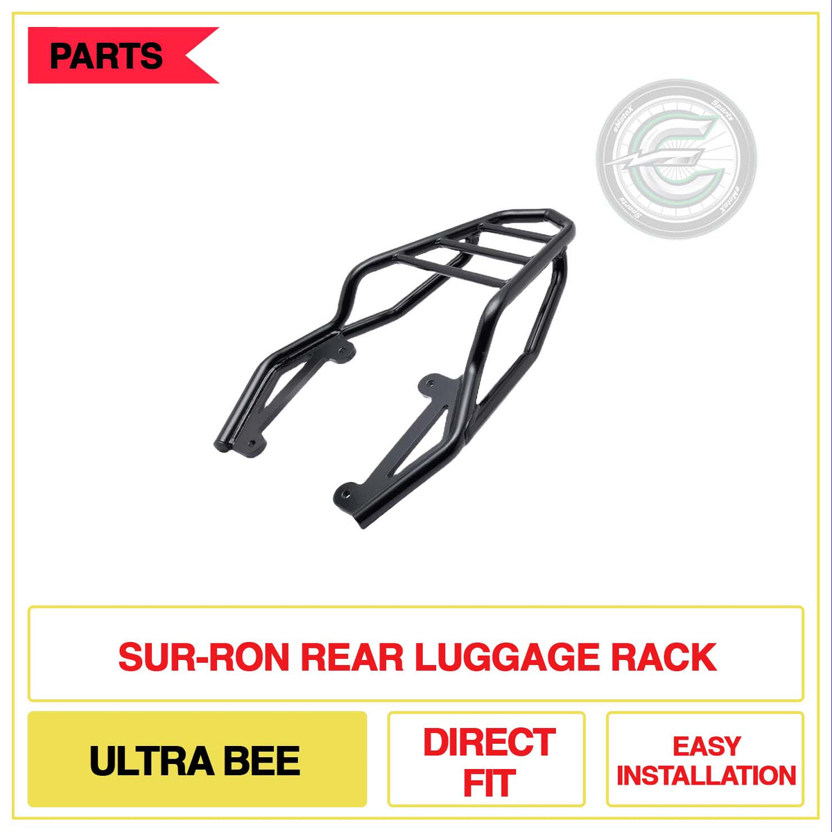 Sur-Ron Rear Luggage Rack Ultra Bee Direct Fit Easy Installation | eMotoX Sports
