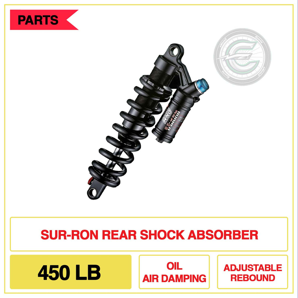 Sur-Ron Rear Shock Absorber 450ls Oil Air Damping Adjustable Rebound | eMotoX Sports