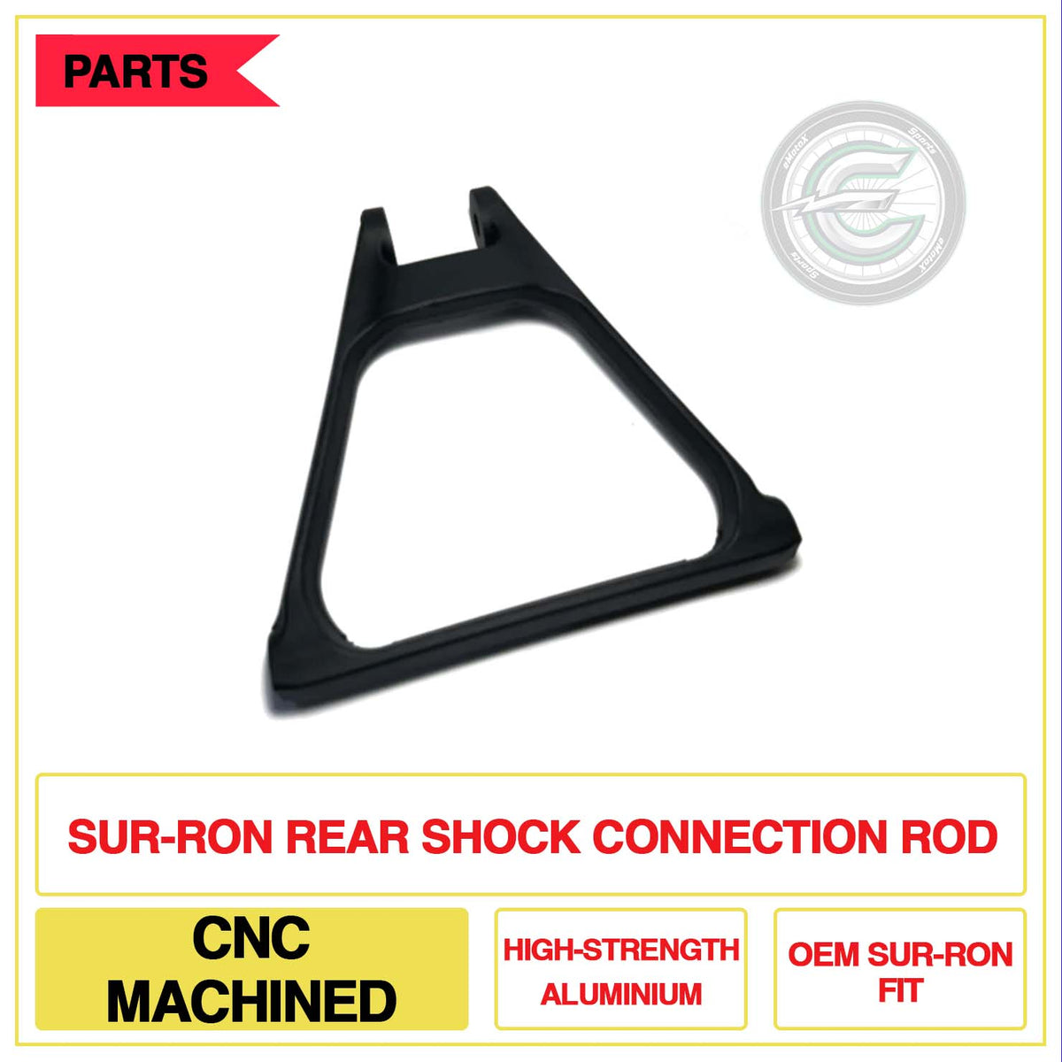 Sur-Ron Rear Shock Connection Rod CNC Machined High-Strength Aluminium OEM Sur-Ron Fit | eMotoX Sports