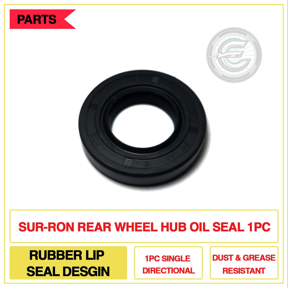 Sur-Ron Rear Wheel Hub Oil Seal 1PC Rubber Lip Seal Design 1PC Single Directional Dust & Grease Resistant | eMotoX Sports