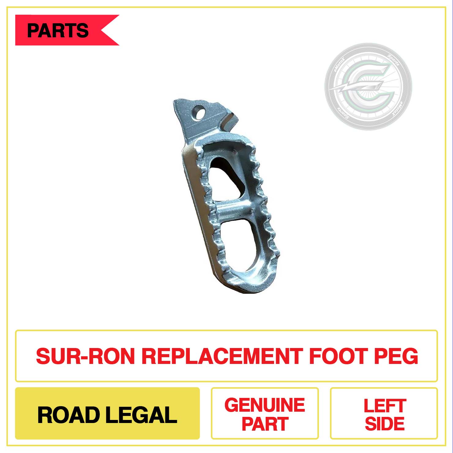 Sur-Ron Replacement Foot Peg Road Legal Genuine Part Left Side | eMotoX Sports