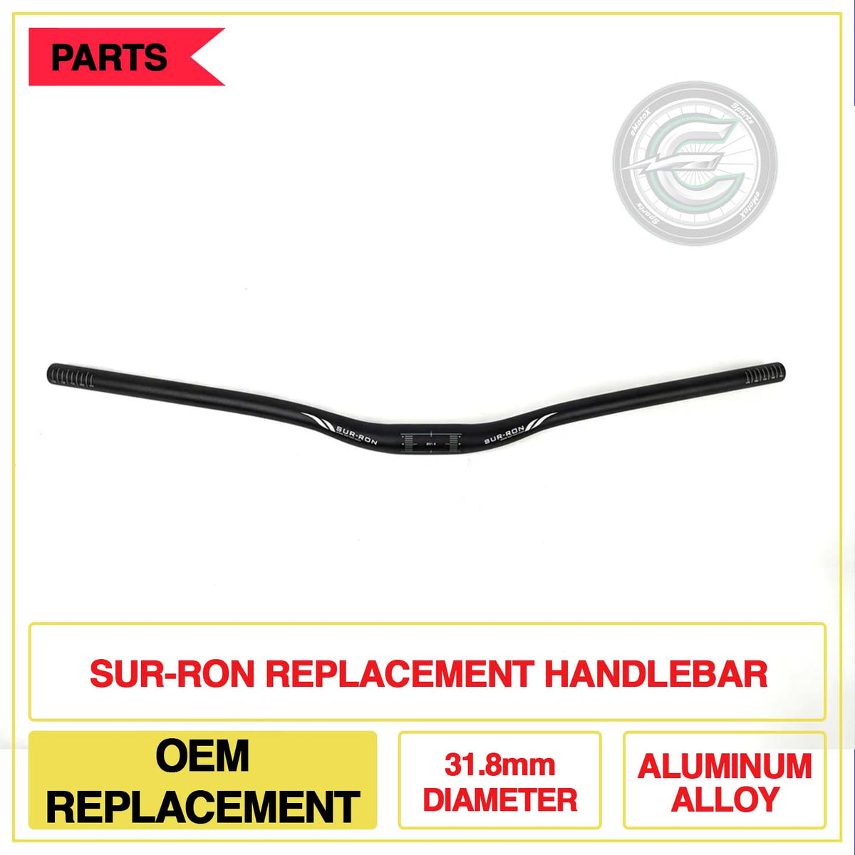 Sur-Ron Replacement Handlebar OEM Replacement 31.8m Diameter Aluminum Alloy | eMotoX Sports