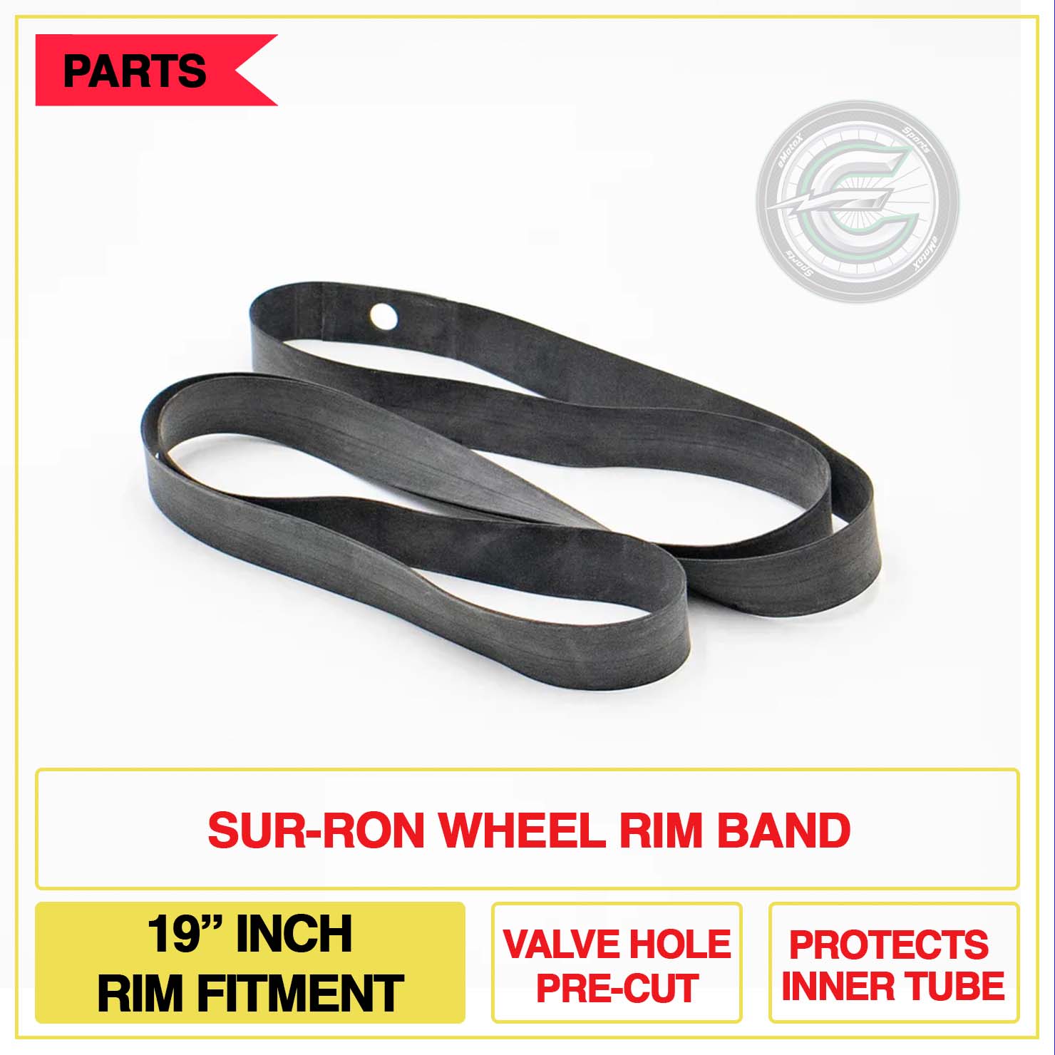 Sur-Ron Wheel Rim Band 19" Inch Rim Fitment Valve Hole Pre-Cut Protects Inner Tube | eMotoX Sports