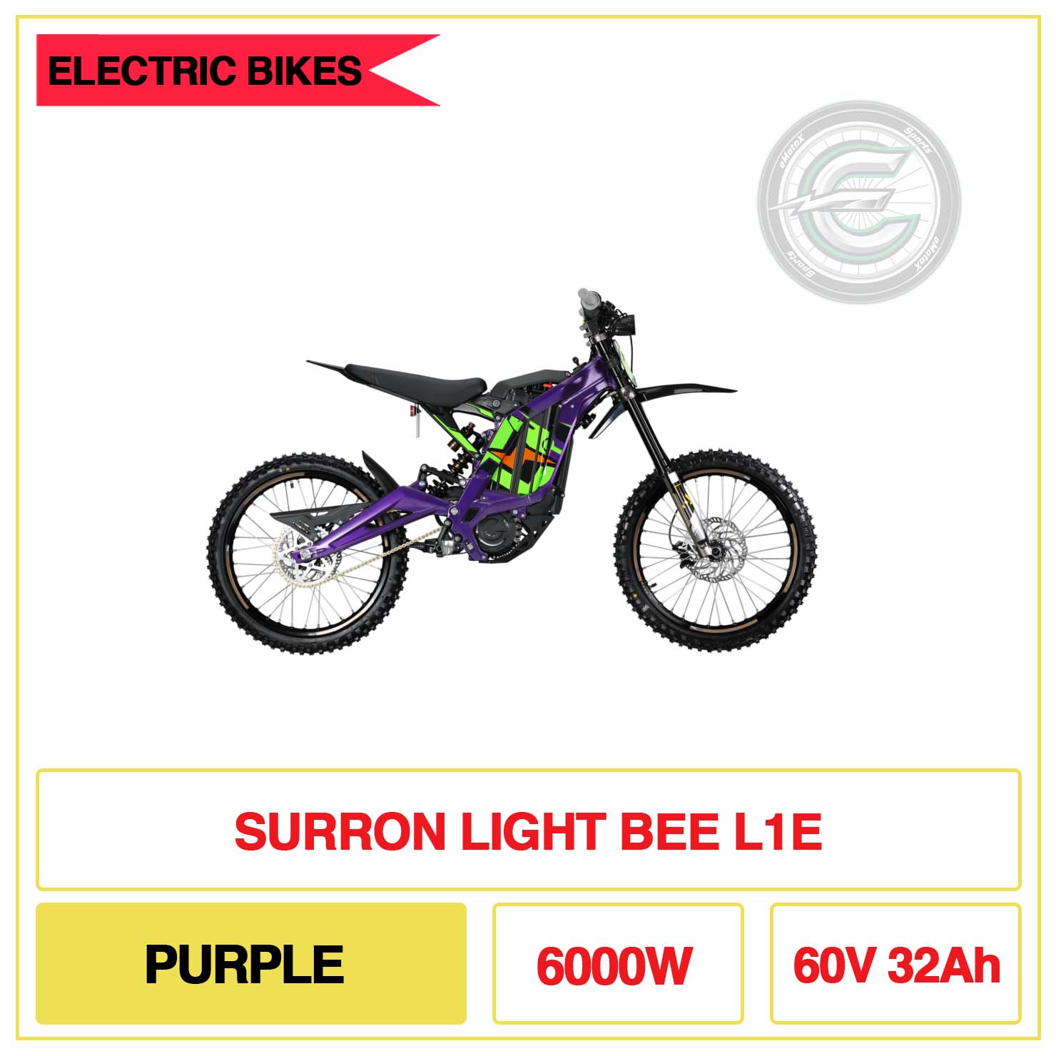 Surron Light Bee L1E Electric Bike Purple | eMotoX Sports