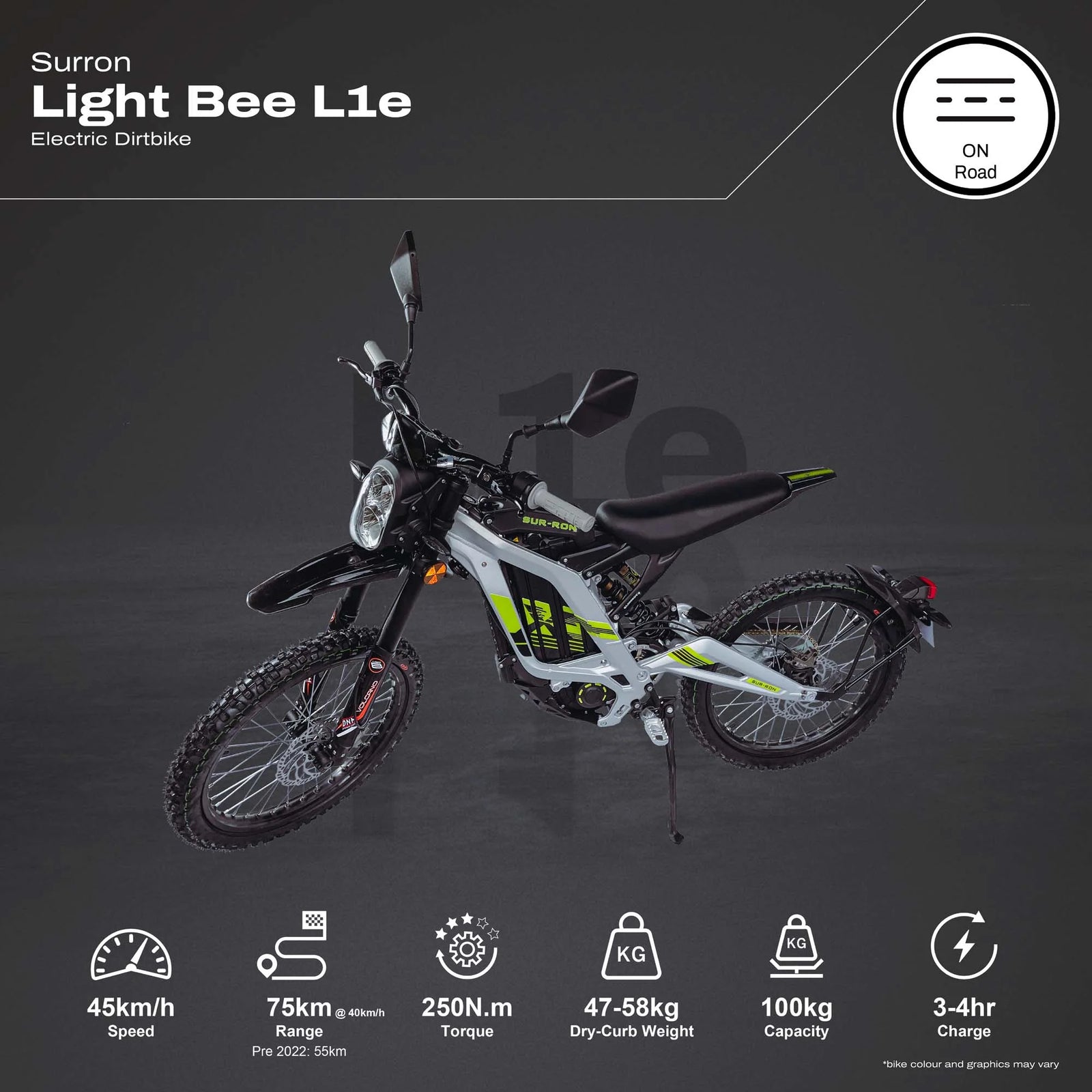 Surron Light Bee L1e Elektrofahrrad – Schwarz – Neuer Scheinwerfer – Unübertroffene Leistung und Stil