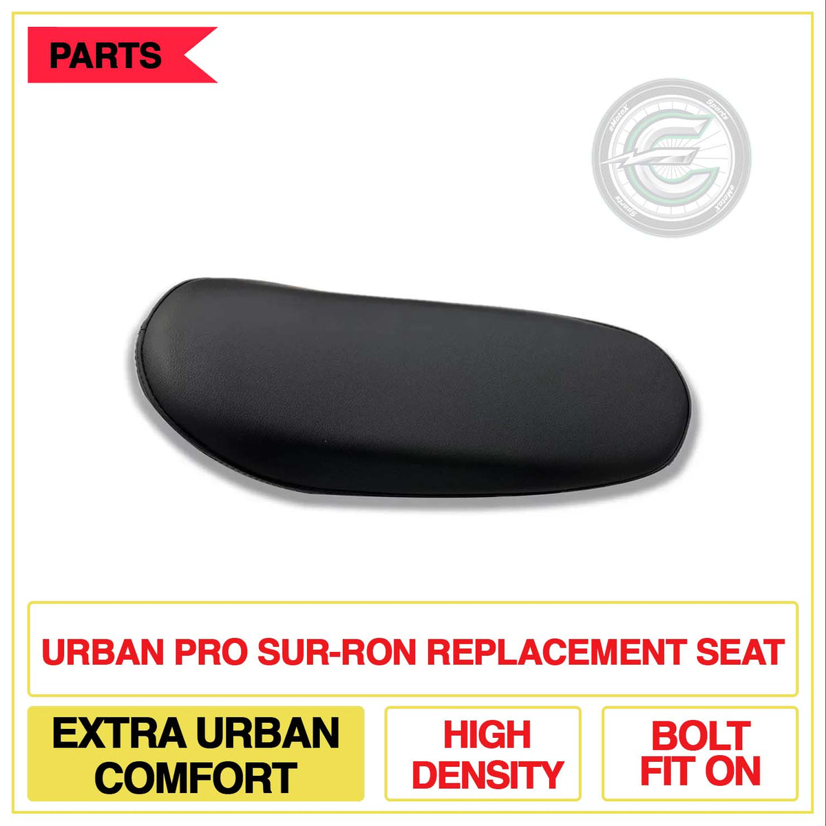 Urban Pro Sur-Ron Replacement Seat Extra Urban Comfort High Density Bolt Fit On | eMotoX Sports