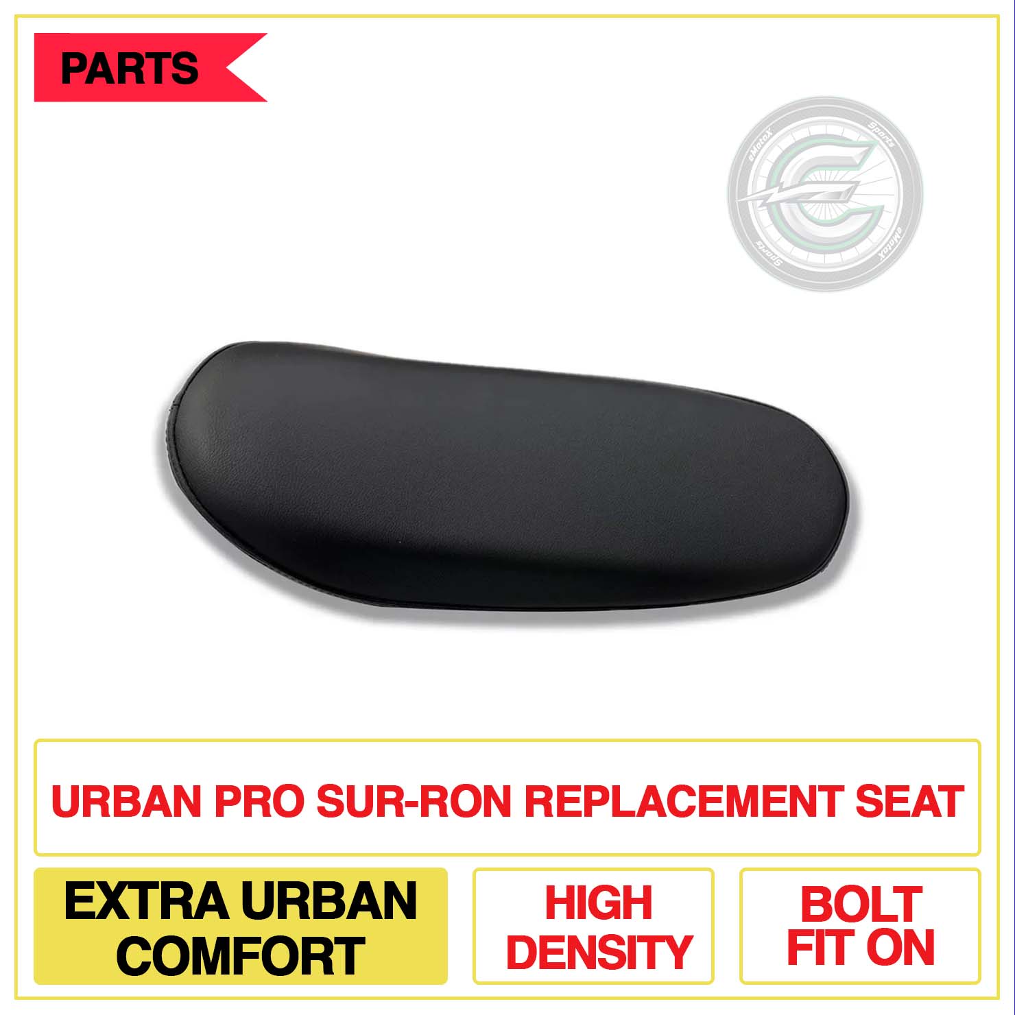 Urban Pro Sur-Ron Replacement Seat Extra Urban Comfort High Density Bolt Fit On | eMotoX Sports