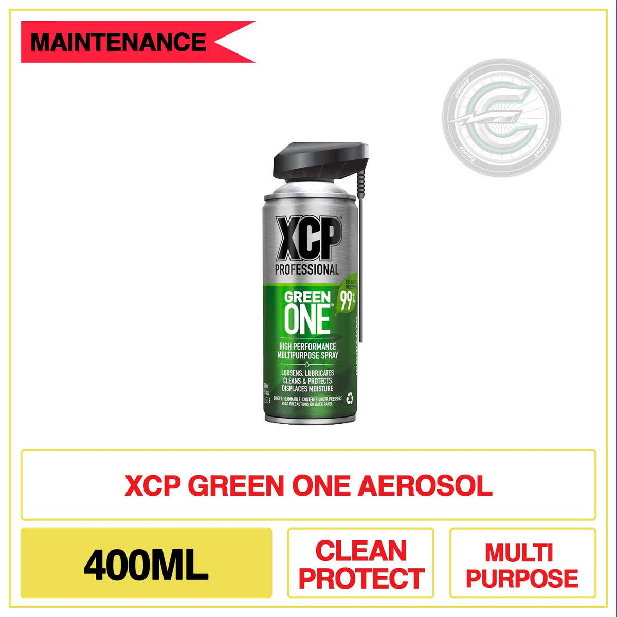 XCP Green One Aerosol 400ml Clean Protect Multi Purpose | eMotoX Sports