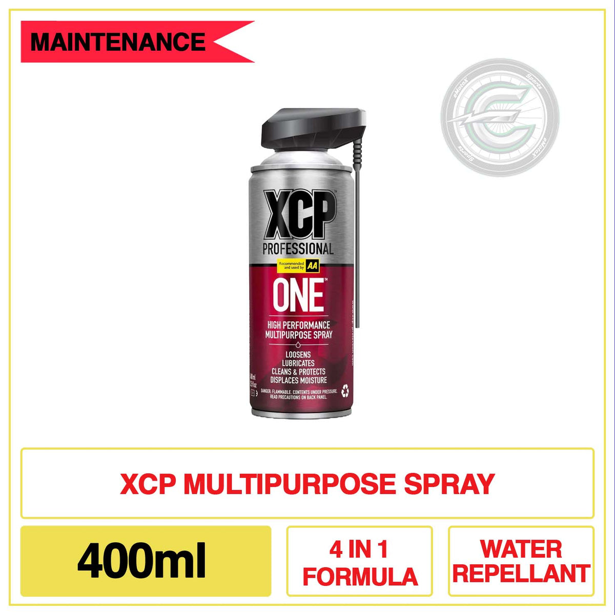 XCP Multipurpose Spray 400ml 4 In 1 Formula Water Repellant | eMotoX Sports