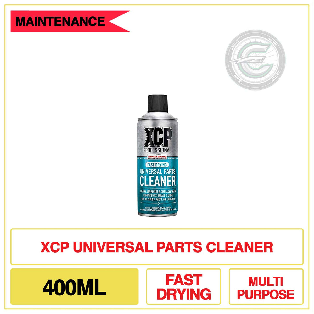 XCP universal Parts Cleaner 400ml Fast Drying Multi Purpose | eMotoX Sports