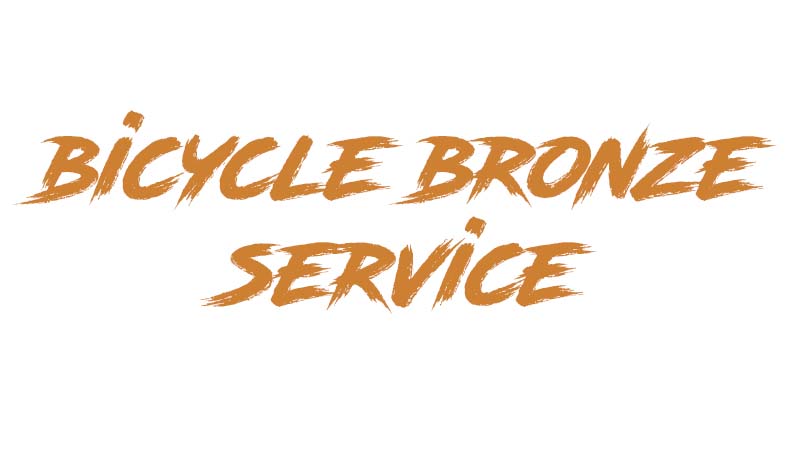 Bicycle Bronze Service title graphic for entry-level bike servicing package - eMotoX Sports