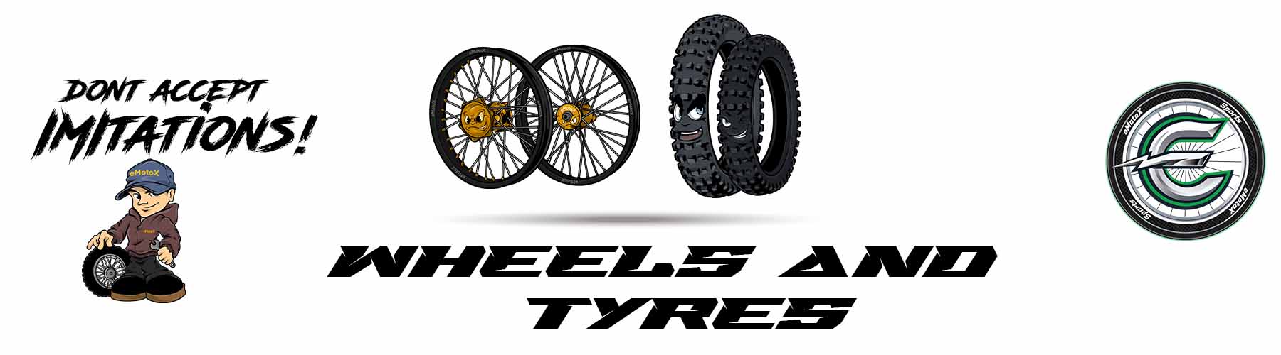 Electric motocross wheels and tyres for EMX bikes – high performance off-road tyres