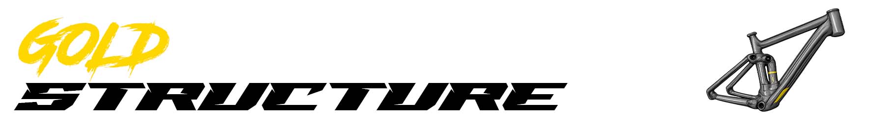 Gold structure bicycle service banner showing frame inspection and structural integrity check. | eMotoX Sports