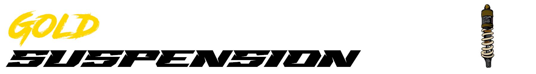 Gold bicycle suspension service banner. | eMotoX Sports
