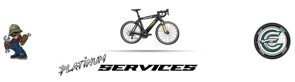 Platinum bicycle service by eMotoX Sports featuring full inspection, precision tuning, and performance optimisation
