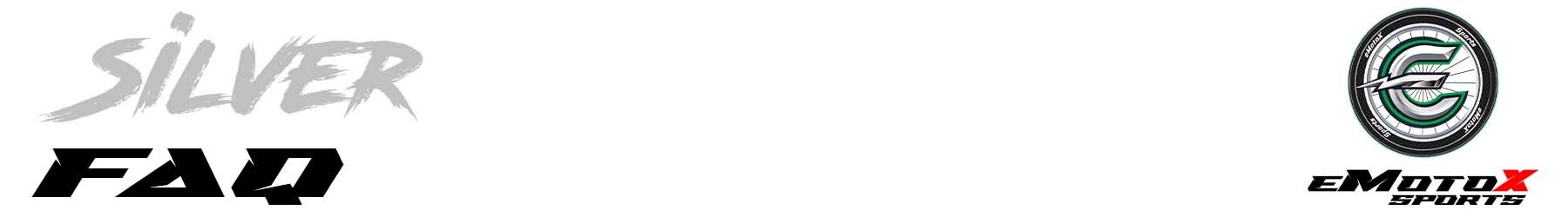 Silver bicycle service FAQ banner. | eMotoX Sports