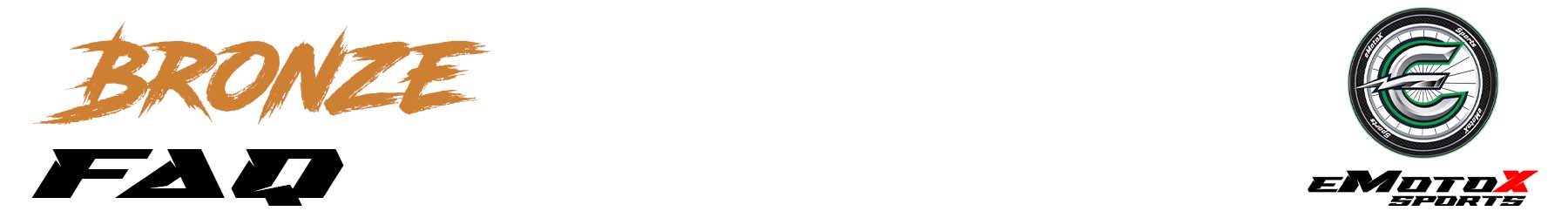 Bronze FAQ service banner for bicycle and e-bike maintenance - eMotoX Sports