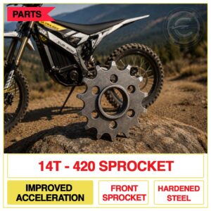 14T 420 front sprocket for electric motocross bike output shaft – Sur-Ron Talaria compatible