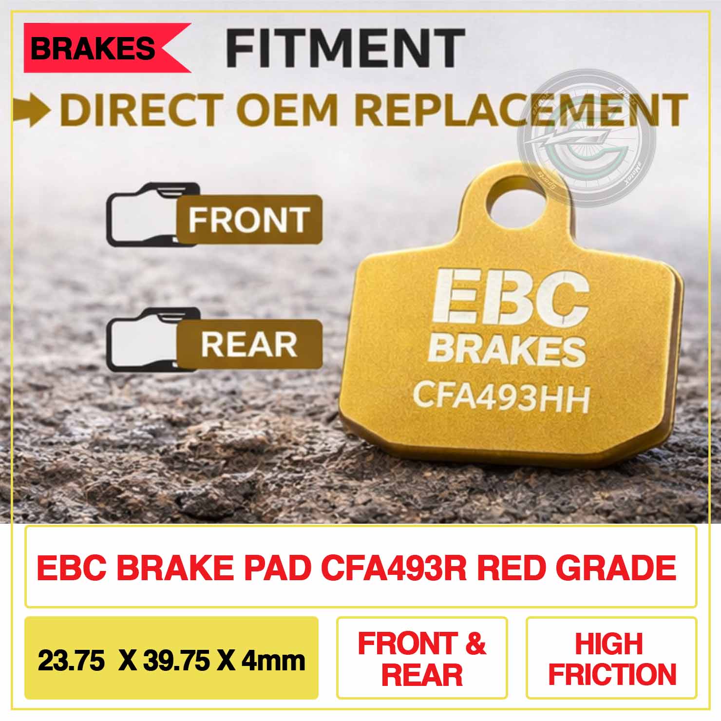 EBC CFA493HH sintered brake pads for Sur-Ron electric bike high performance upgrade UK