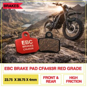 EBC CFA493R Red Grade brake pads for Sur-Ron Light Bee X and Talaria Sting — front and rear