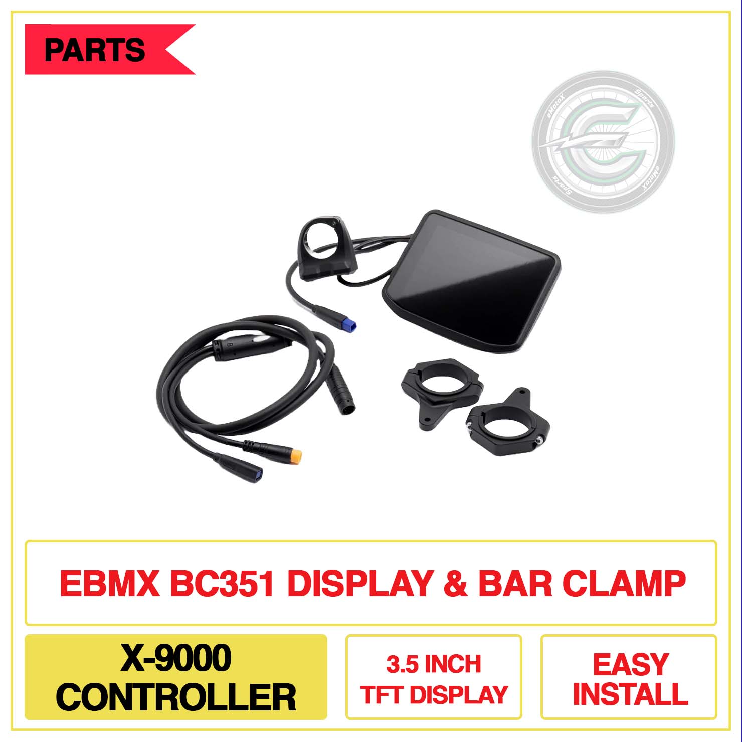EBMX BC351 Display and Bar Clamps for X-9000 Controller