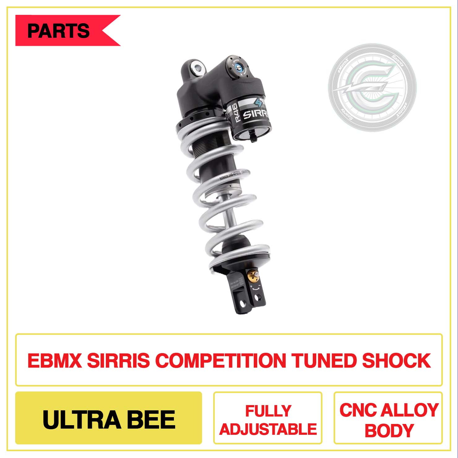 EBMX Sirris Competition Tuned - Rear Shock for Ultra Bee