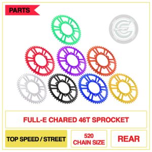 Full-E Charged Rear Sprocket 520-46T for Ultra Bee - Precision Performance for Ultra Bee