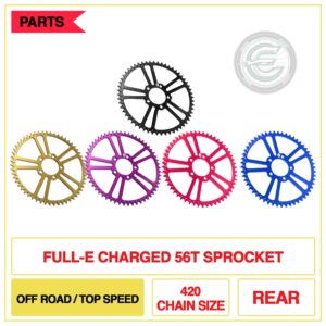 Full-E Charged Rear Sprocket 420 - 56T – Power & Precision for Your Ride