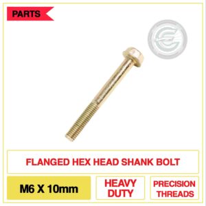 Flanged 10mm Hex Head Shank Bolt M6 X 10mm