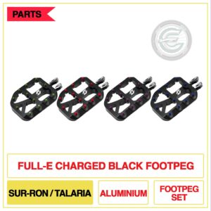 Full-E Charged Black Footpeg Set