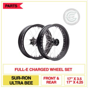 Full-E Charged Front And Rear Wheel Set 17inch X 3.5 & 17inch X 4.25 for Ultra Bee