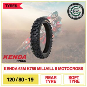 Kenda 120/80-19 63M K785 Millville II Motocross - Rear Tyre