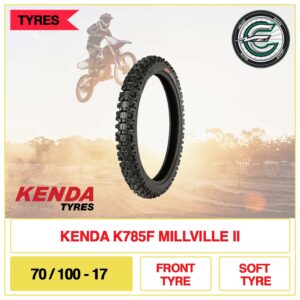 Kenda 70/100-17 NHS 40M K785F Millville II Front Tyre - Keep Control In The Most Challenge Terrains