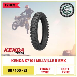 Kenda 80/100-21 51M K7101 Millville II EMX Front Tyre - Keeping You In Control.