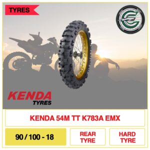 Kenda 90/100-18 54M TT K783A EMX Rear Tyre - The Confidents You Need To Tackle Any Terrain