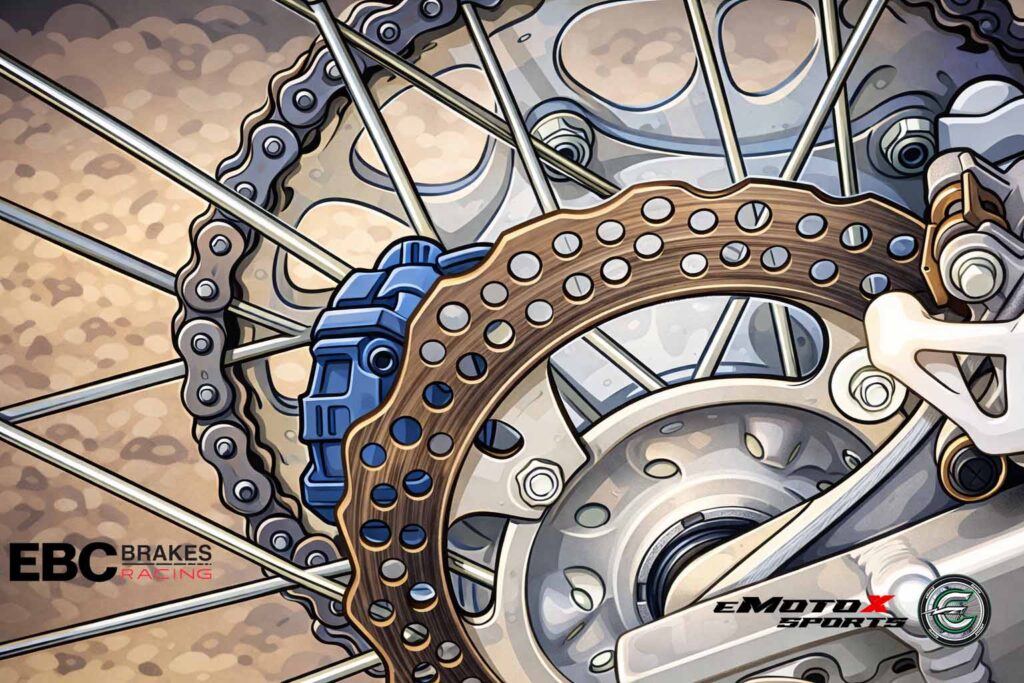 EMX brakes electric motocross brakes brake pads and brake discs for electric dirt bikes