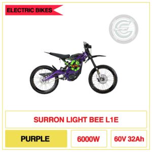 Surron Light Bee L1E Electric Bike - Purple - New Headlight