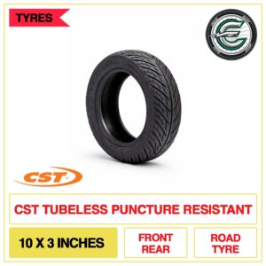 CST Tyre Gel 10x3 Inch Tubeless Upgraded Puncture Resistant Road Wide Profile