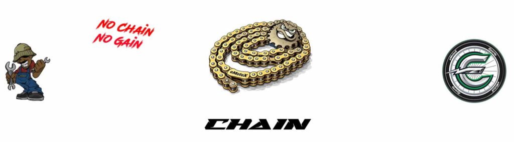 Electric motocross EMX chain 420 chain – electric dirt bike drive transmission chain for performance, durability and power delivery