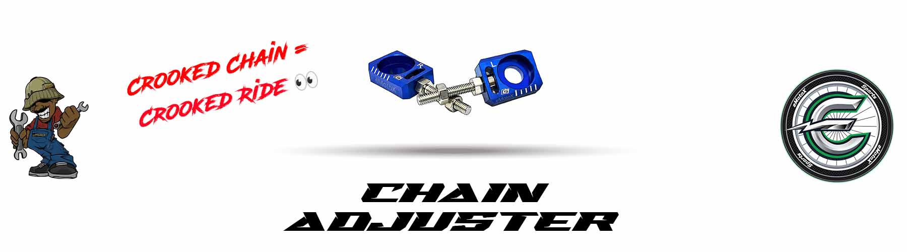 Electric Motocross Chain Adjuster EMX electric motocross chain adjuster motorcycle chain tensioner for drive transmission alignment