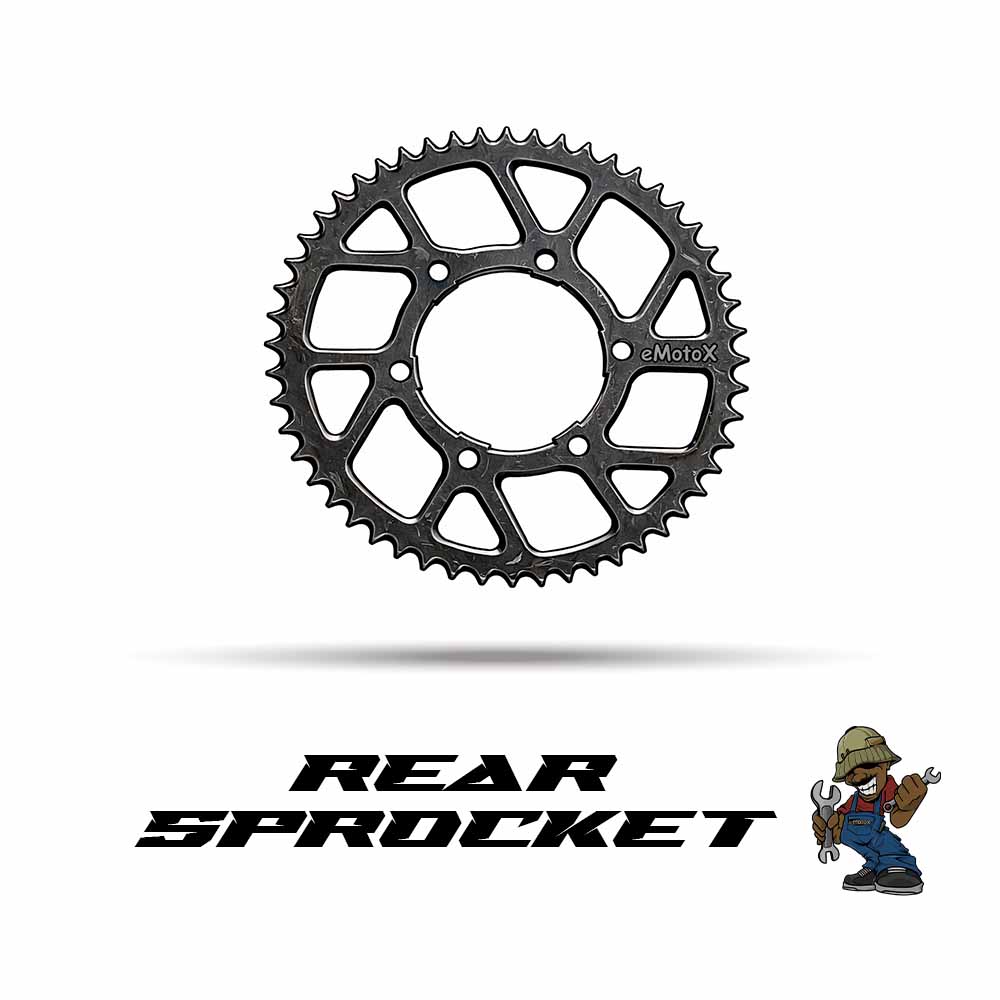 Electric motocross rear sprocket EMX – electric dirt bike chain and sprocket drivetrain parts for Sur-Ron Talaria 420 chain