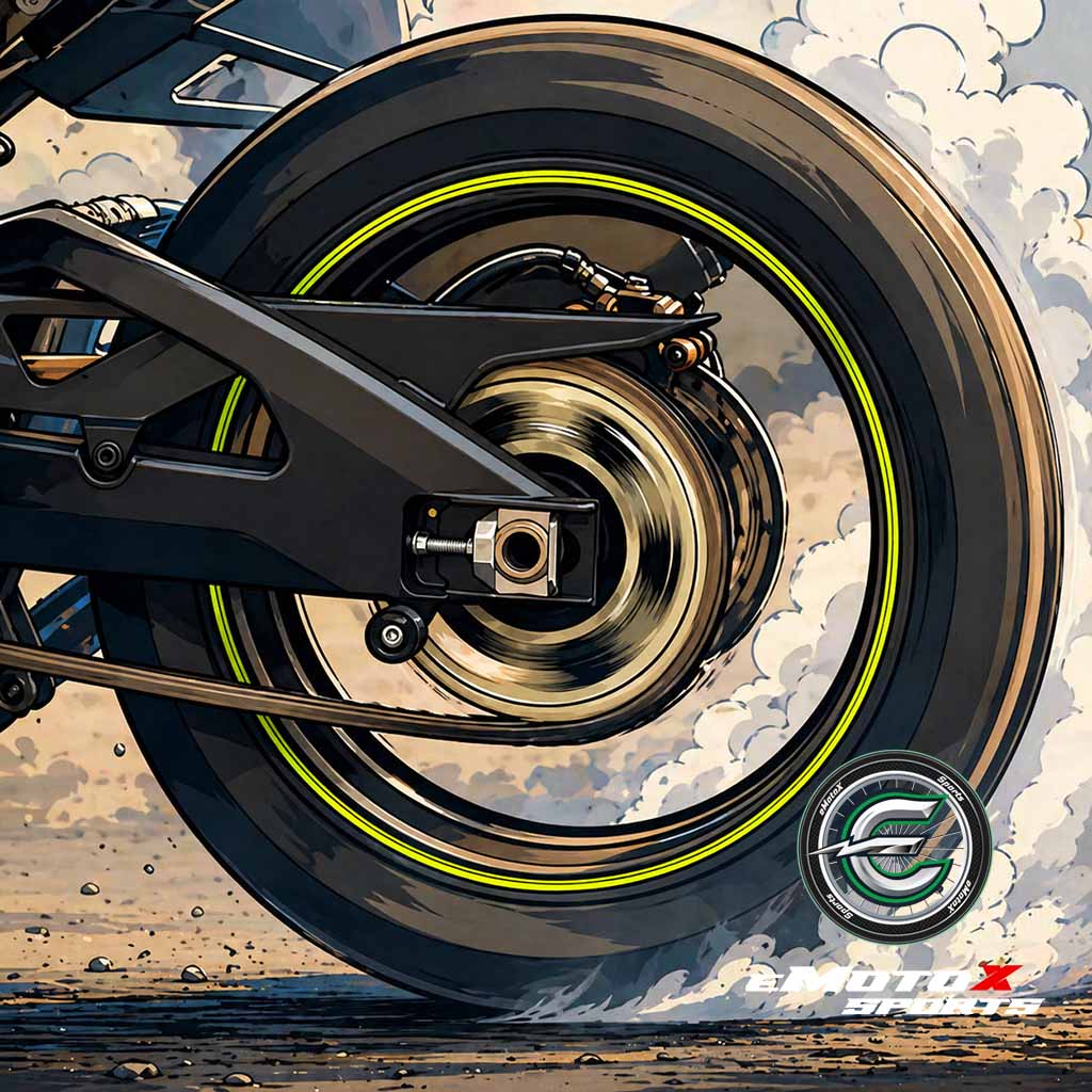 Motocross wheel service – dirt bike rear wheel, tyre and rim inspection with wheel truing, alignment and tyre setup