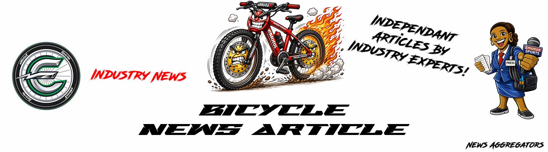 bicycle news article header featuring cycling news, bike updates, reviews and industry insights