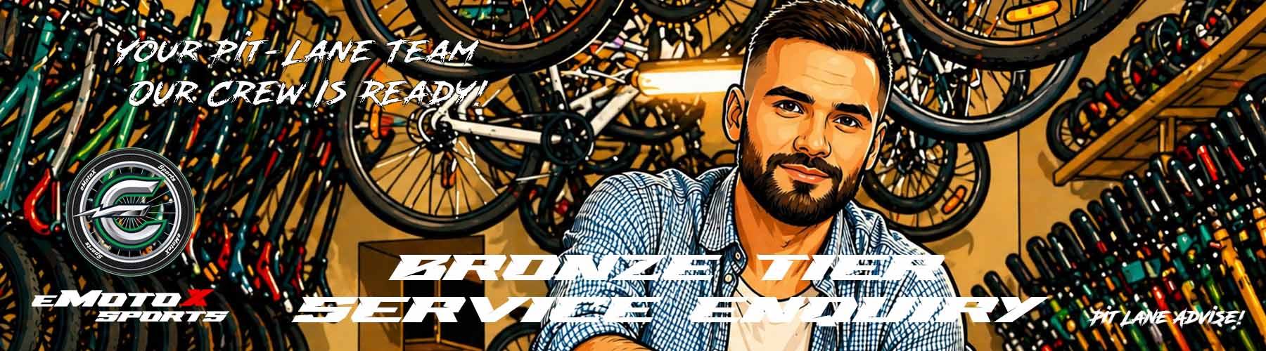 Bicycle Bronze Tier Service Enquiry banner professional bike safety check and basic bicycle service workshop UK