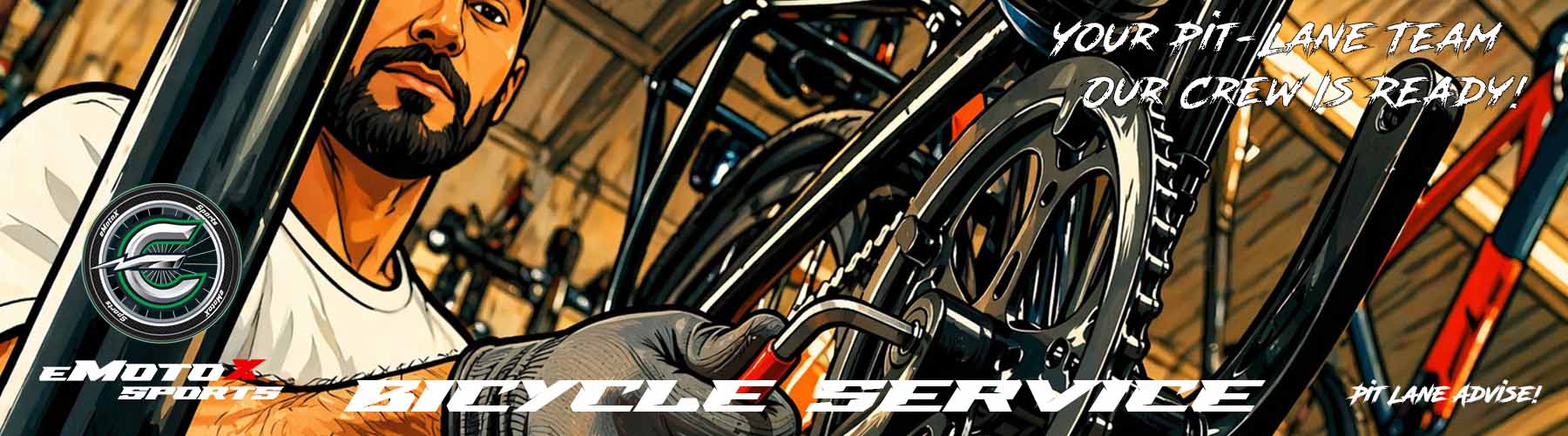 Bike repair and bicycle service UK technician working on bike drivetrain and maintenance
