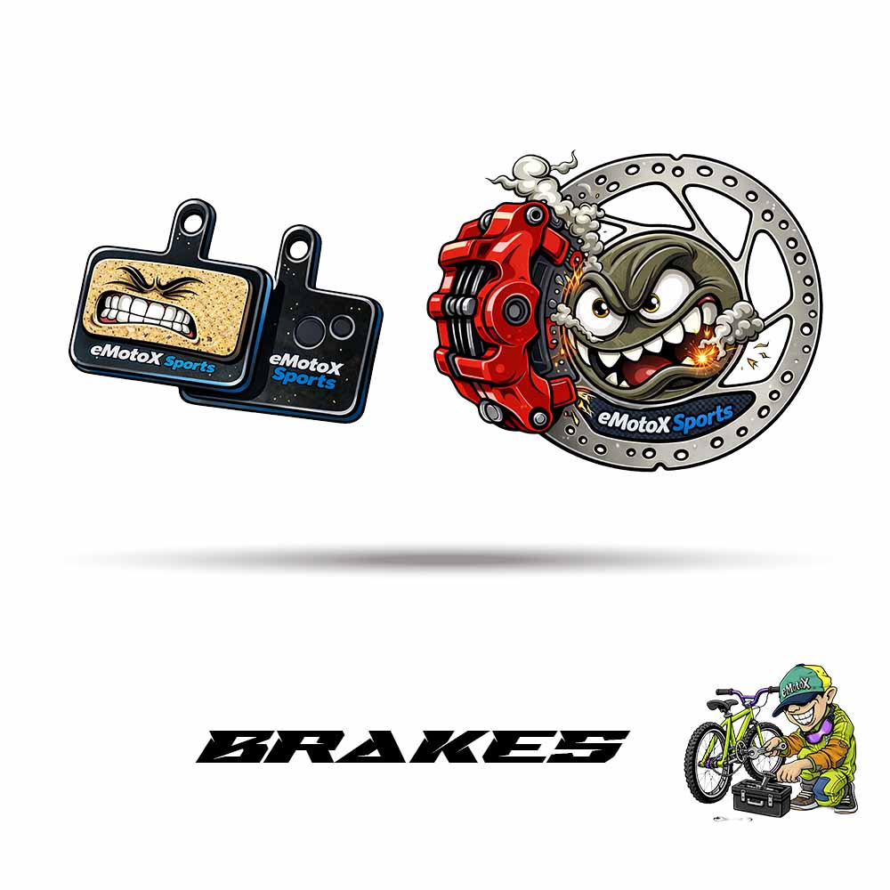 Bike brakes including disc brakes, brake pads and braking systems
