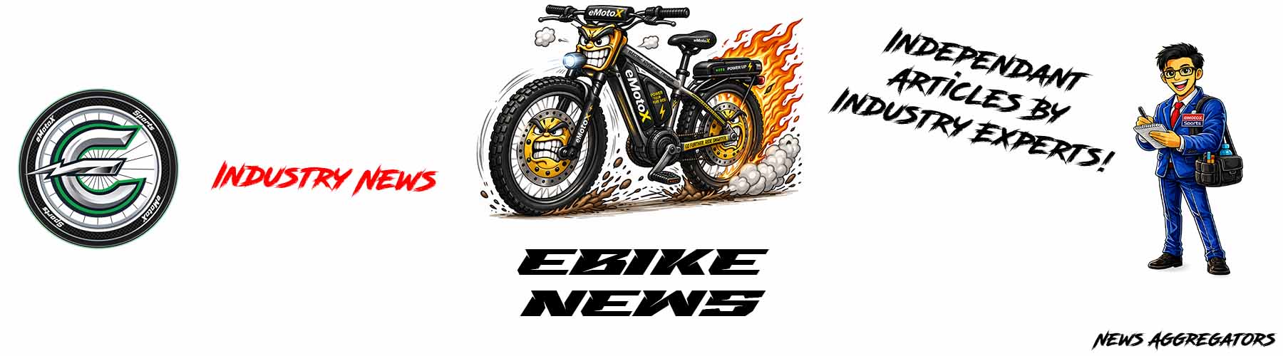 eBike news aggregator header featuring latest electric bike news feed, industry updates, reviews and expert insights