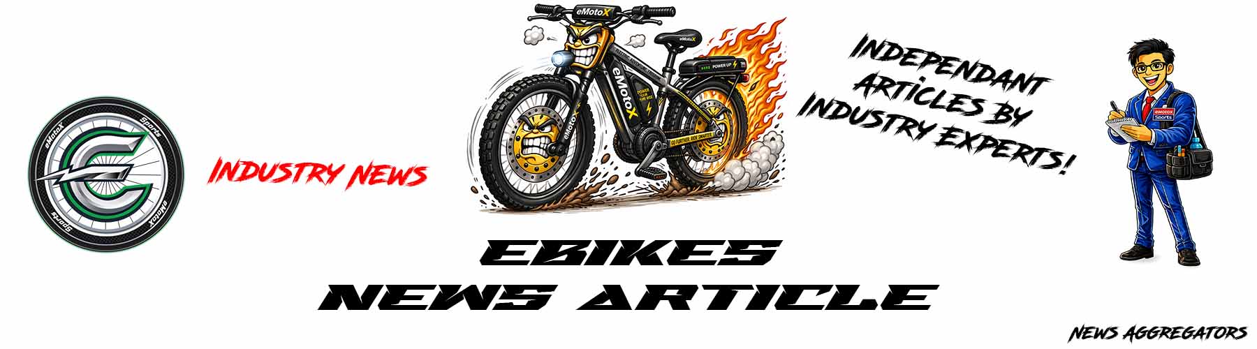 eBike news article header featuring electric bike news, eBike updates, reviews and industry insights
