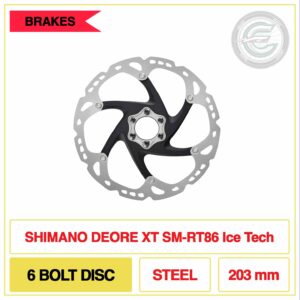 Shimano Deore XT SM-RT86 Ice-Tech 203mm 6-Bolt Disc Brake Rotor