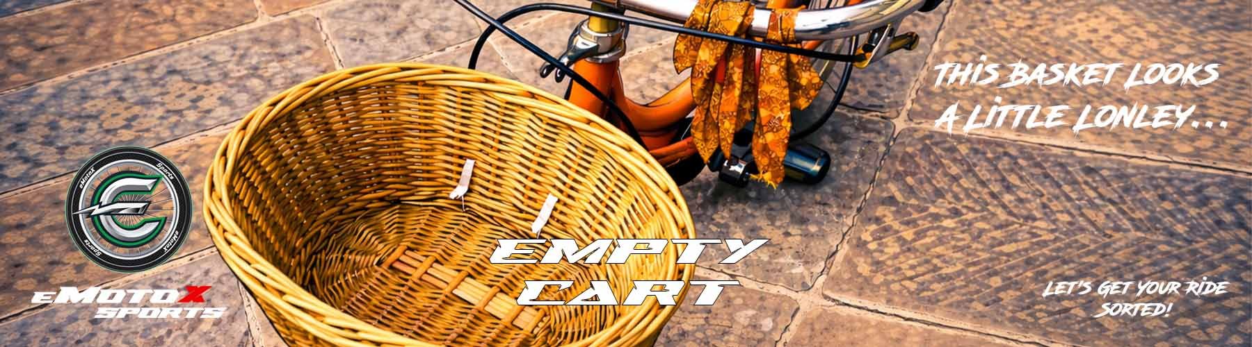 Lonely basket on a bicycle.